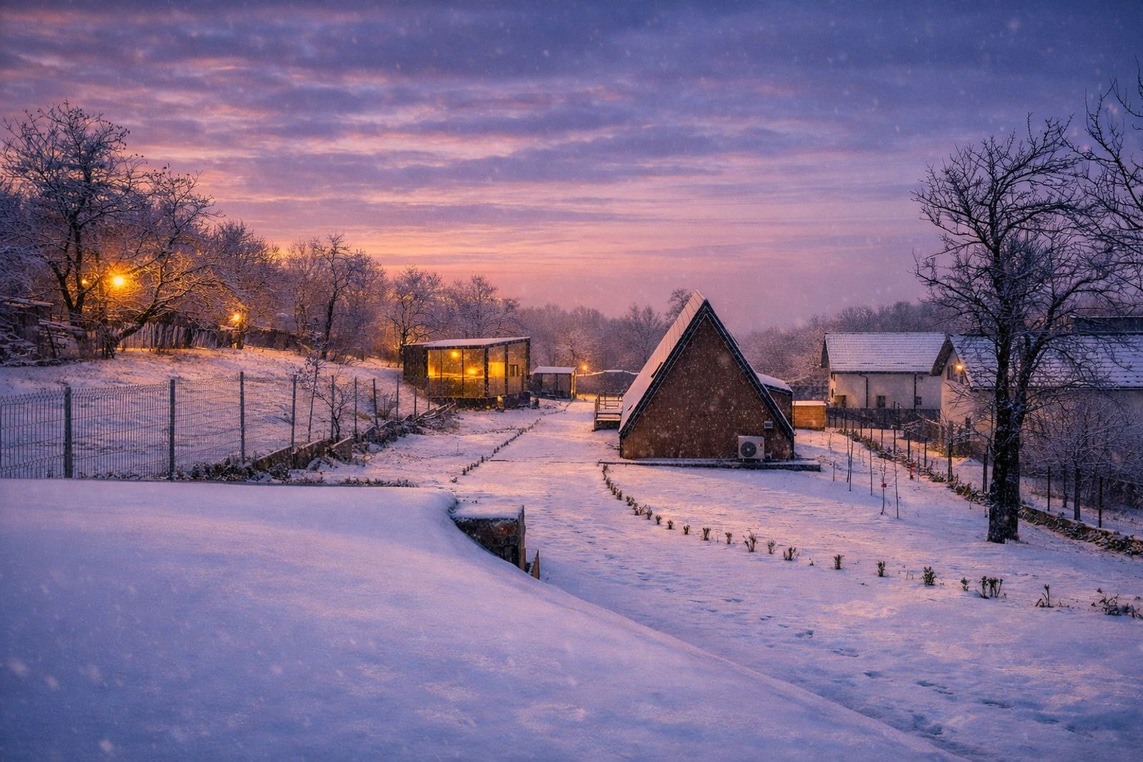 Cabin and gazebo